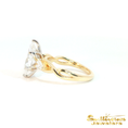 Load image into Gallery viewer, 14K Two-Tone Lab-Grown Marquise Diamond Twist Ring
